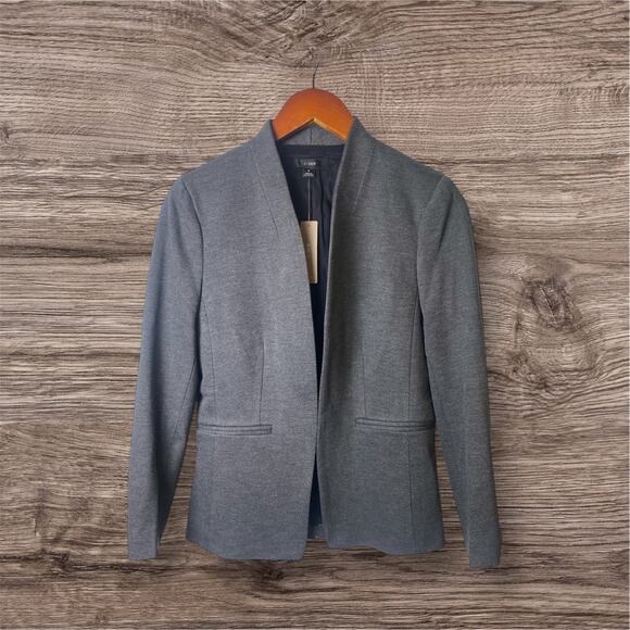 J. Crew Women's Going Out Blazer in Heather Dove Gray Stretch Twill Size 4 NWT - Picture 3 of 12